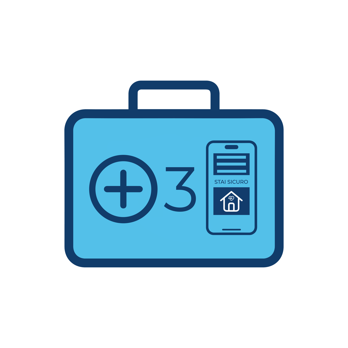 Kit STAI SICURO 3 App medica con termometro a infrarossi, saturimetro e sfigmomanometro Con servizio annuale per l’app medica