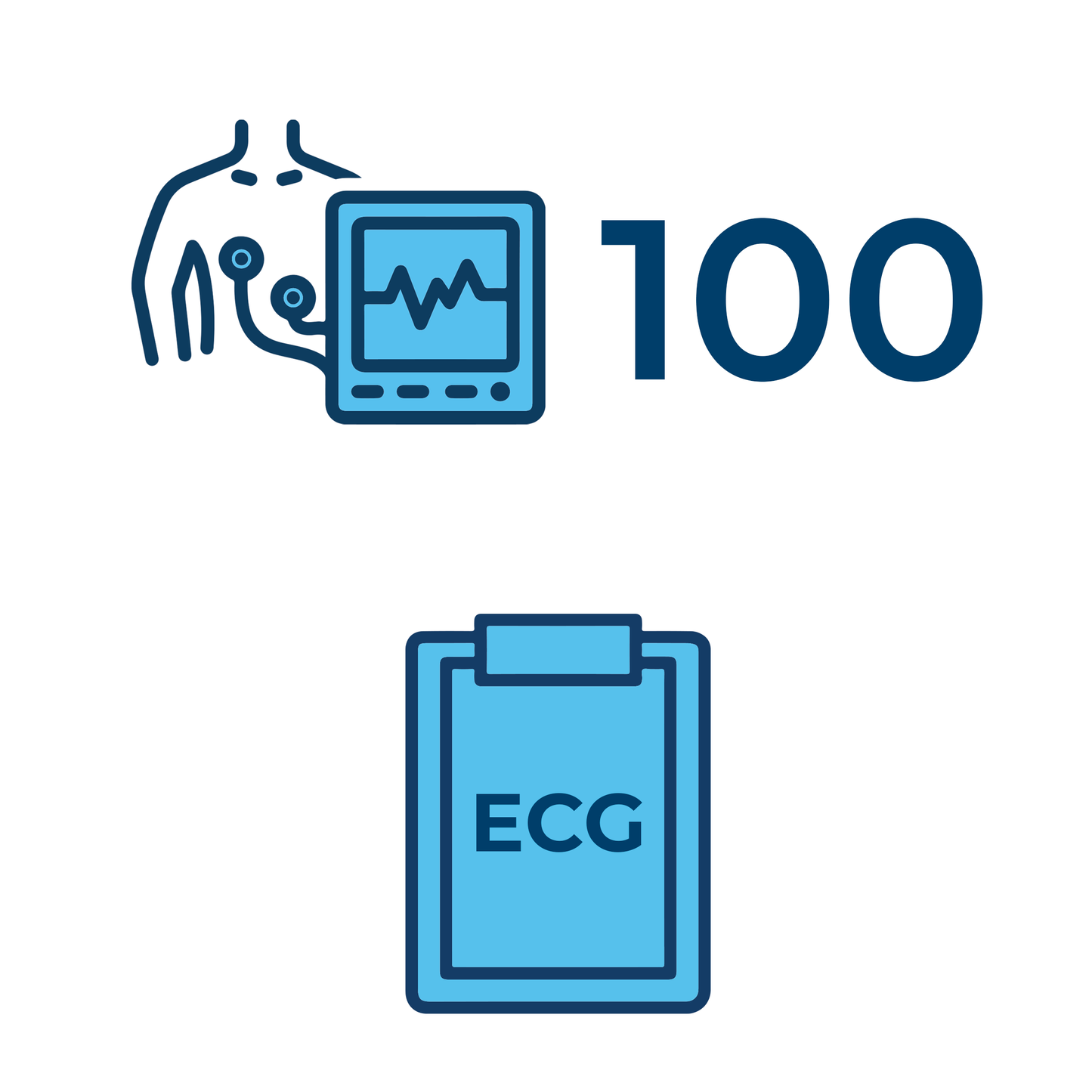 100 referti standard ECG diagnostico