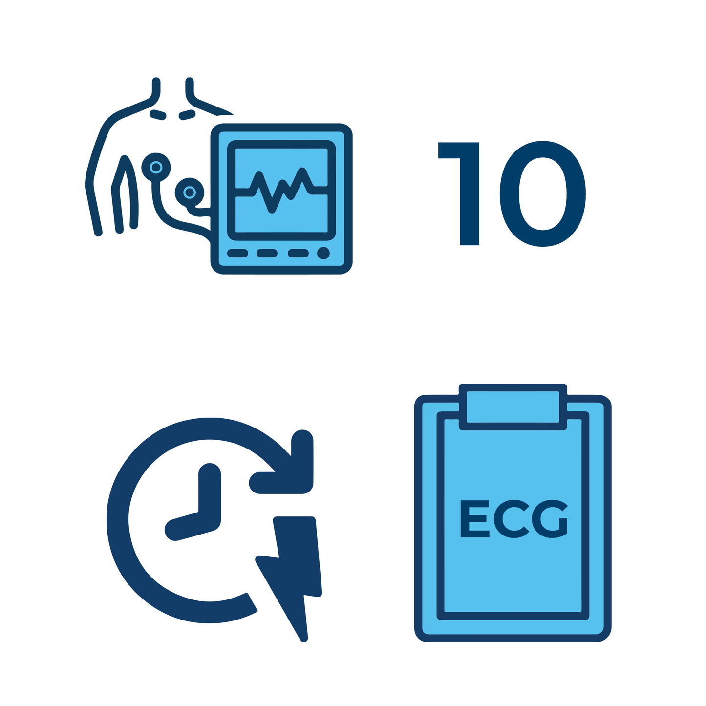 10 referti rapidi ECG diagnostico