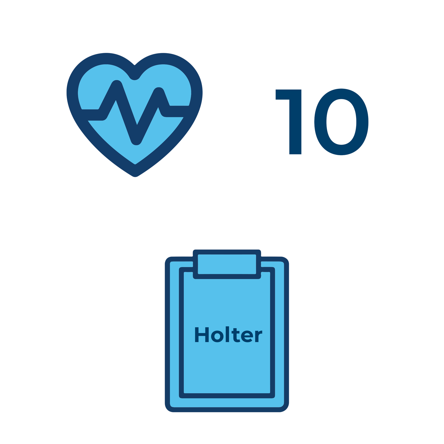 10 referti standard Holter cardiaco