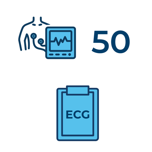 50 referti standard ECG diagnostico