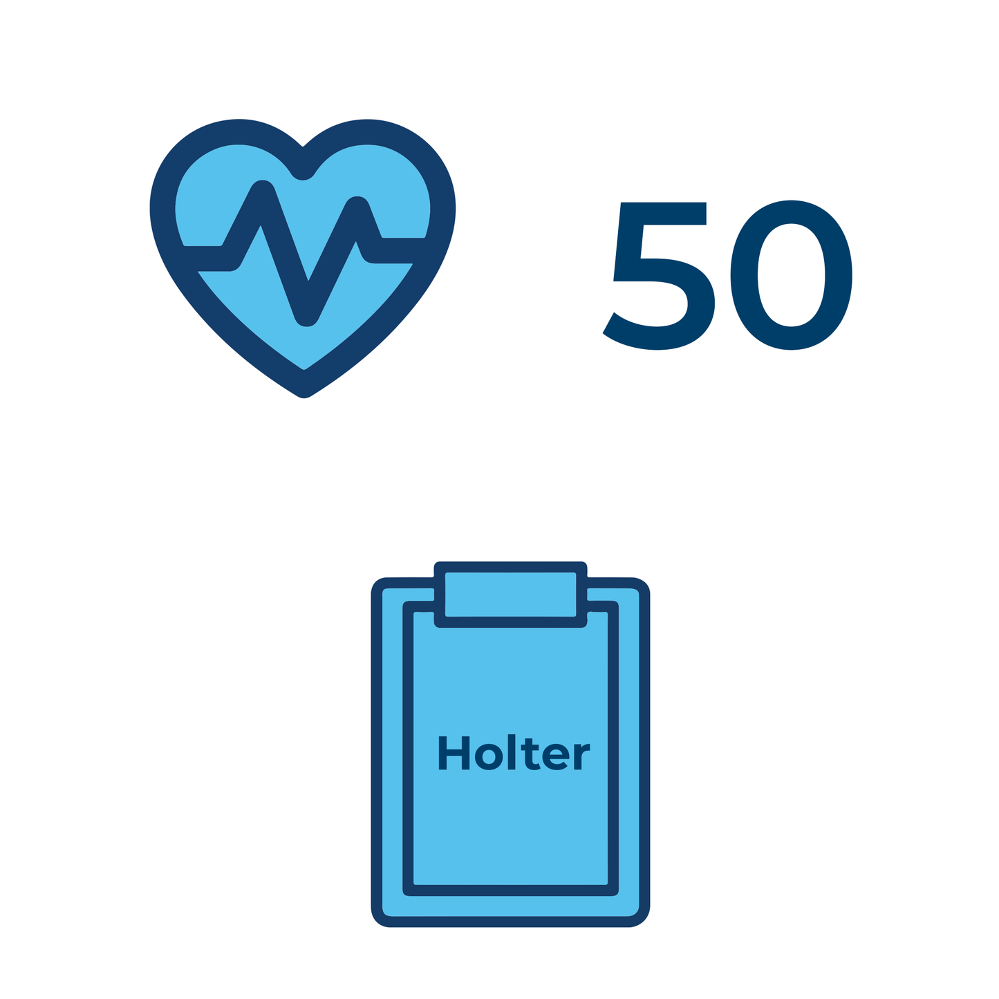 50 referti standard Holter cardiaco