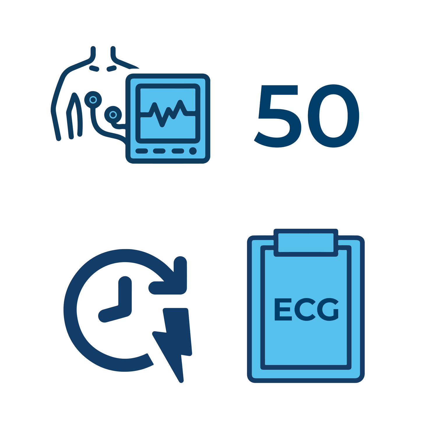 50 referti rapidi ECG diagnostico