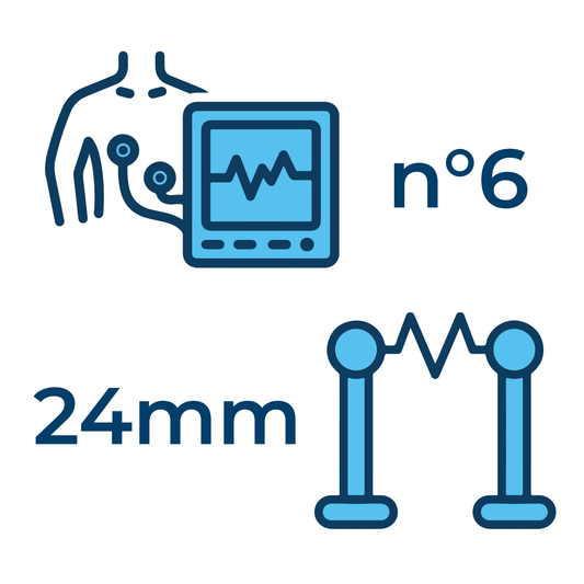 6 elettrodi precordiali - 24 mm